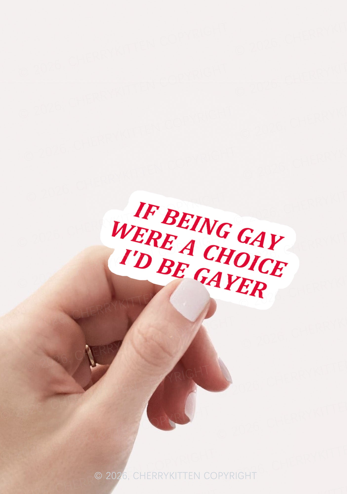 Being Gay Were A Choice Pride 1pc Y2K Sticker Cherrykitten
