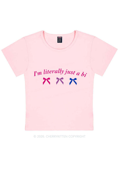 Im Literally Just A Bi Pride Y2K Baby Tee Cherrykitten