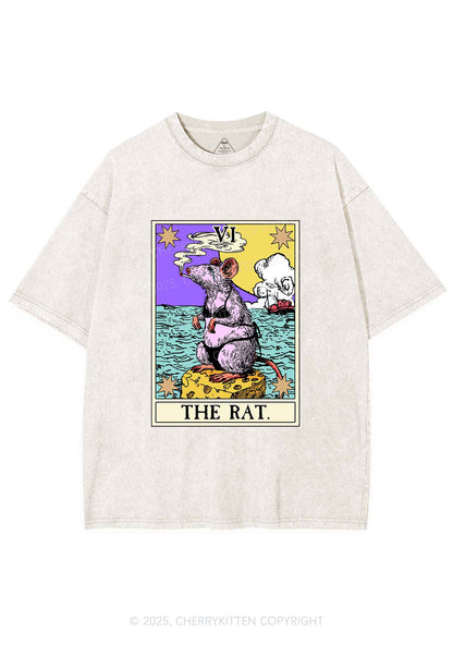 The Rat Smoking Y2K Shirts Washed Tee Cherrykitten