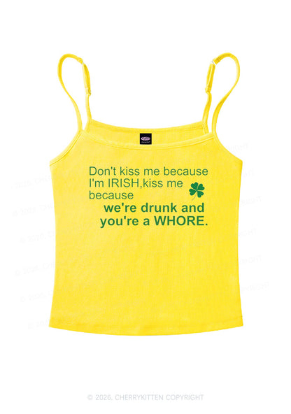 Drunk And Hore St Patricks Y2K Spaghetti Strap Cami Cherrykitten