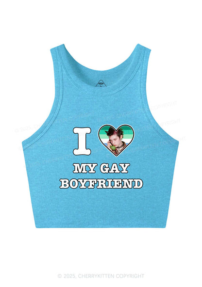Custom My Gay BF Pride Y2K Crop Tank Top Cherrykitten
