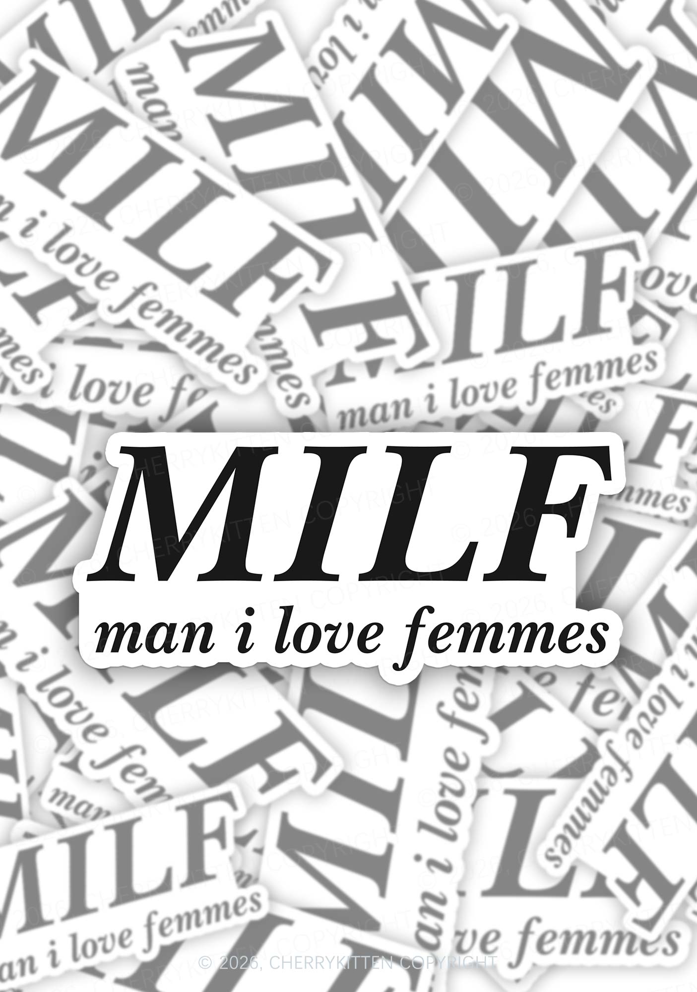 Man I Love Femme Pride 1Pc Y2K Sticker Cherrykitten