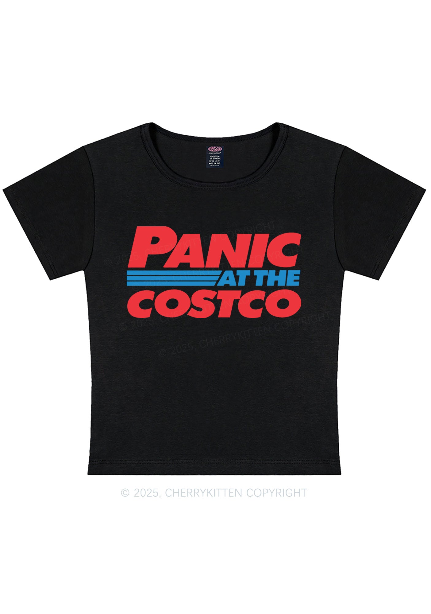Panic Costco Y2K Baby Tee Cherrykitten