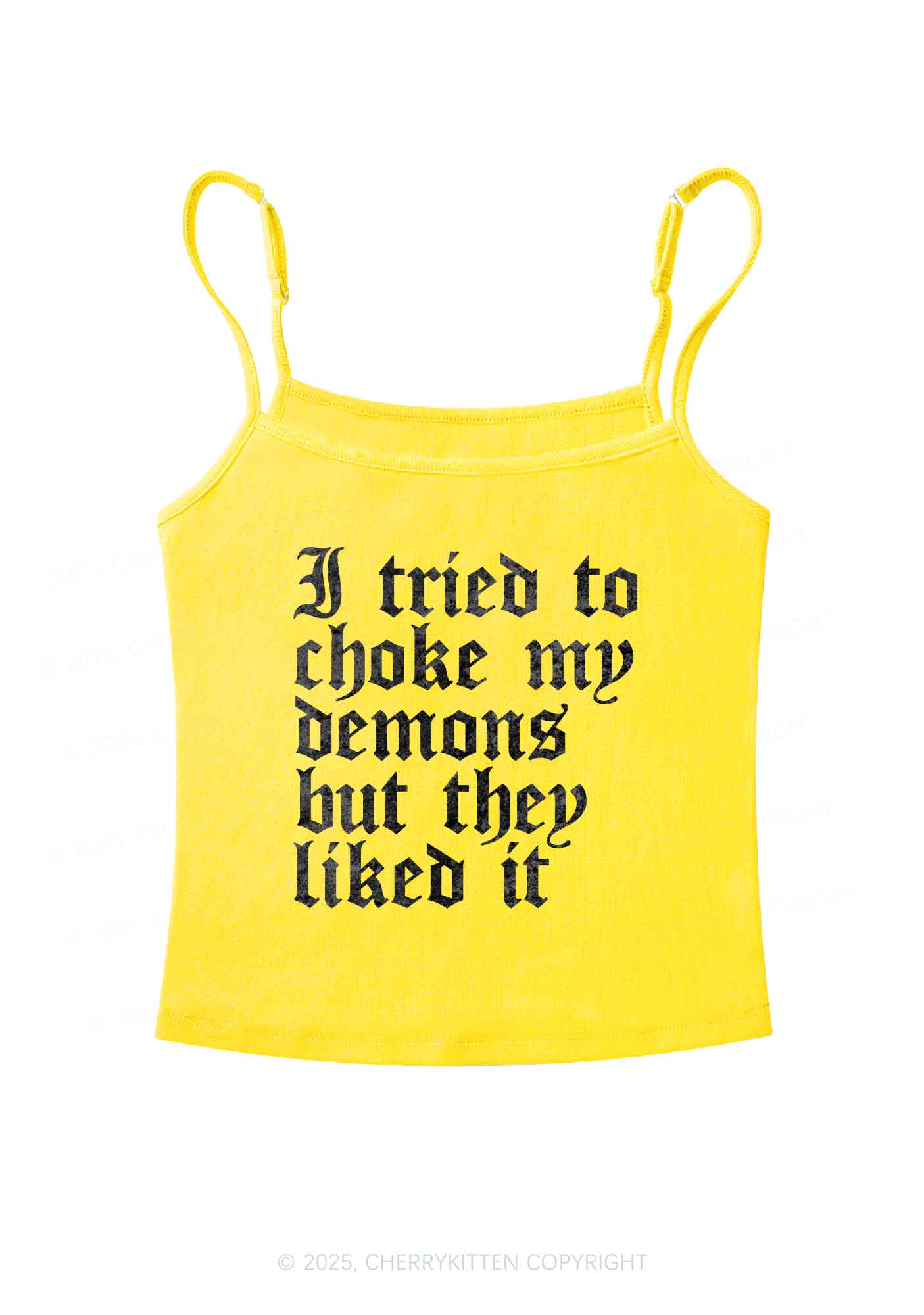 Halloween Choke Demons They Liked Y2K Spaghetti Strap Cami Cherrykitten