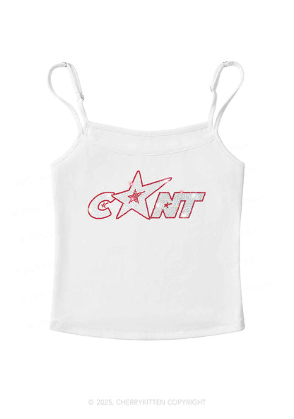 Rhinestone Star Cxxt Y2K Spaghetti Strap Cami Cherrykitten