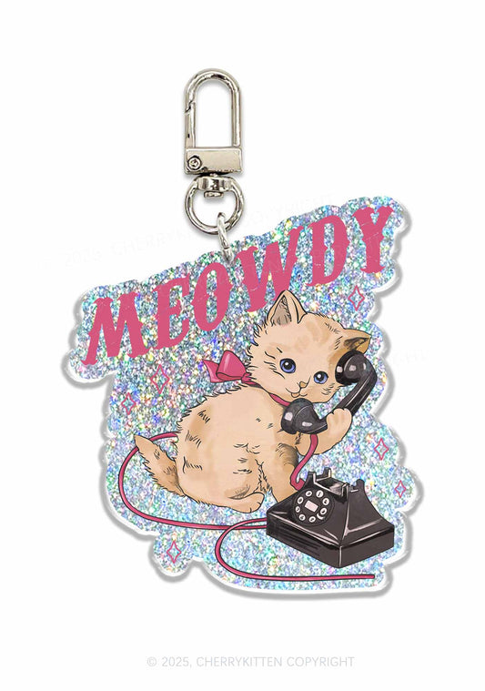 Meowdy Kitten 1Pc Y2K Glitter Keychain Cherrykitten