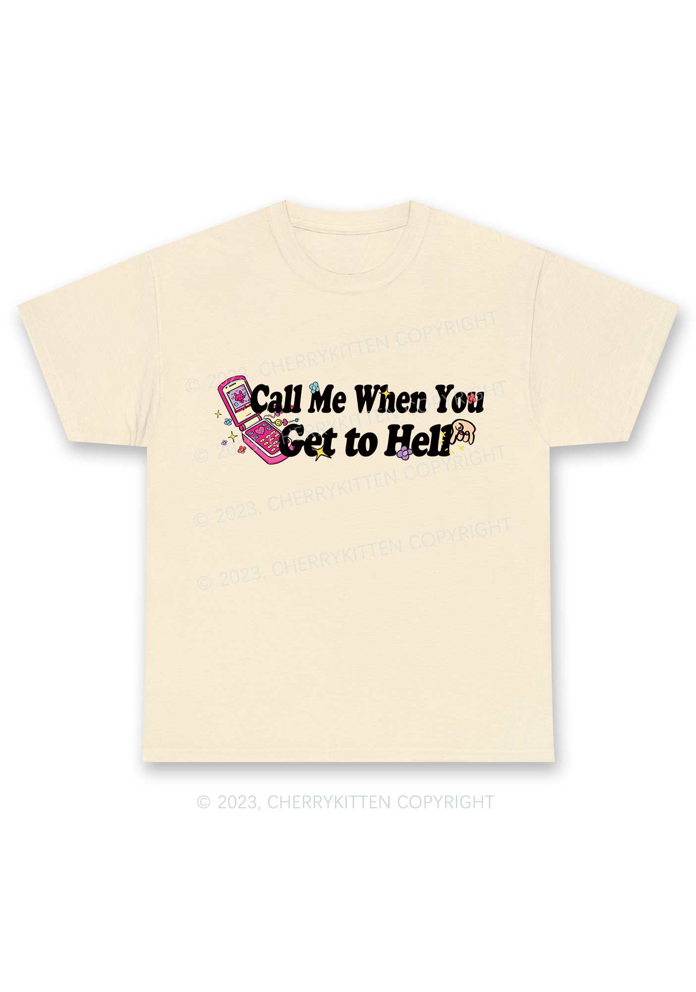 Call Me When You Get To Hell Y2K Chunky Shirt Cherrykitten