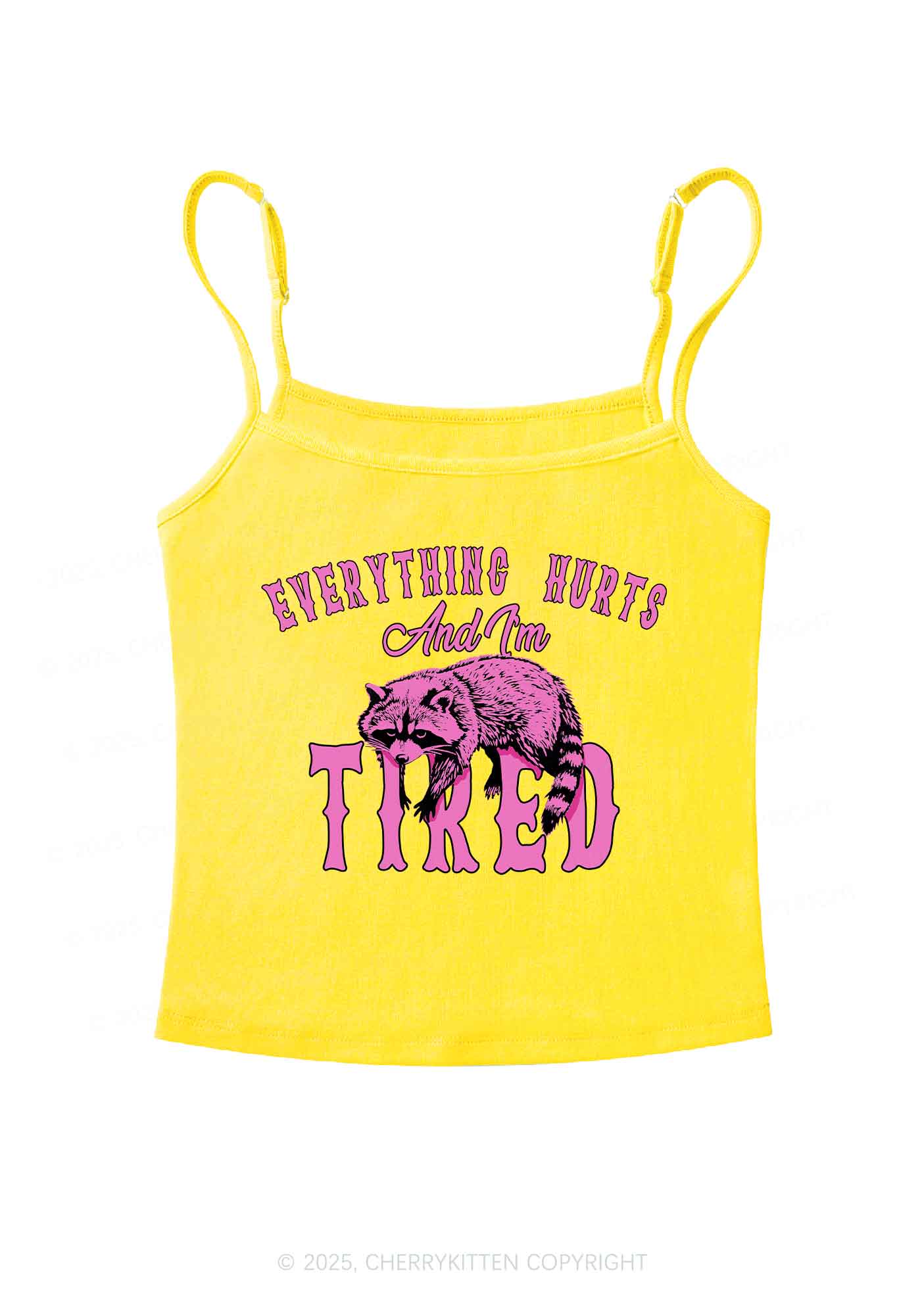 I Am Tried Y2K Spaghetti Strap Cami Cherrykitten