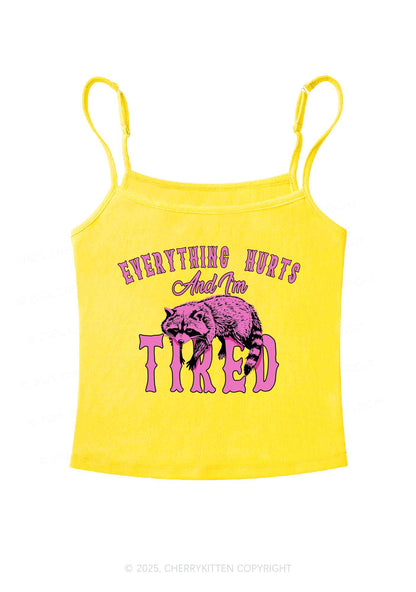 I Am Tried Y2K Spaghetti Strap Cami Cherrykitten