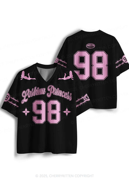 Custom Pink Lesbian Princess Pride Y2K Sport Jersey Shirts Cherrykitten
