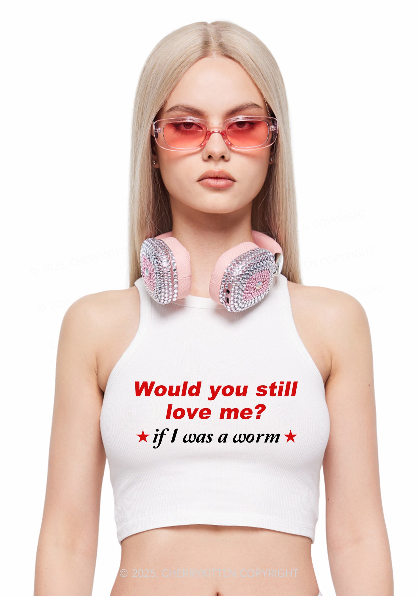 Would You Love Me Y2K Crop Tank Top Cherrykitten