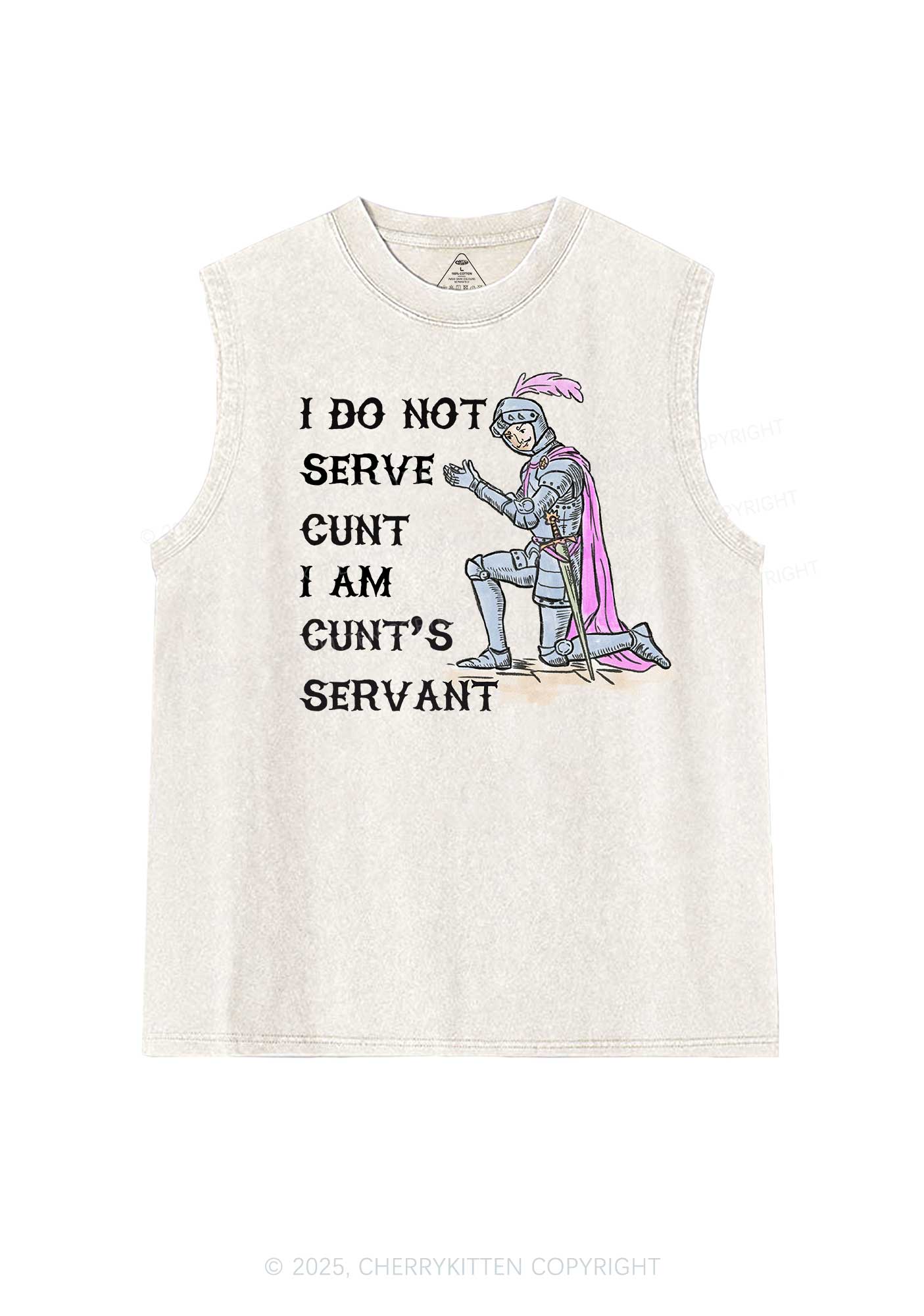 I Am Cxxt Servant Y2K Washed Muscle Tank Cherrykitten