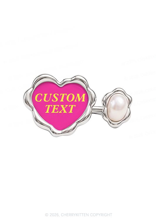 Custom Text Y2K Rings Cherrykitten