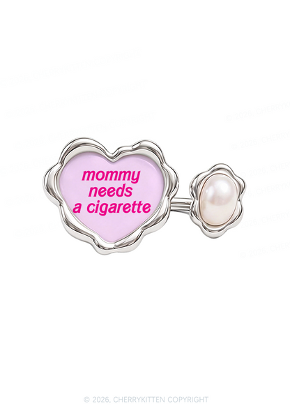 Mommy Needs A Cigarette Y2K Rings Cherrykitten