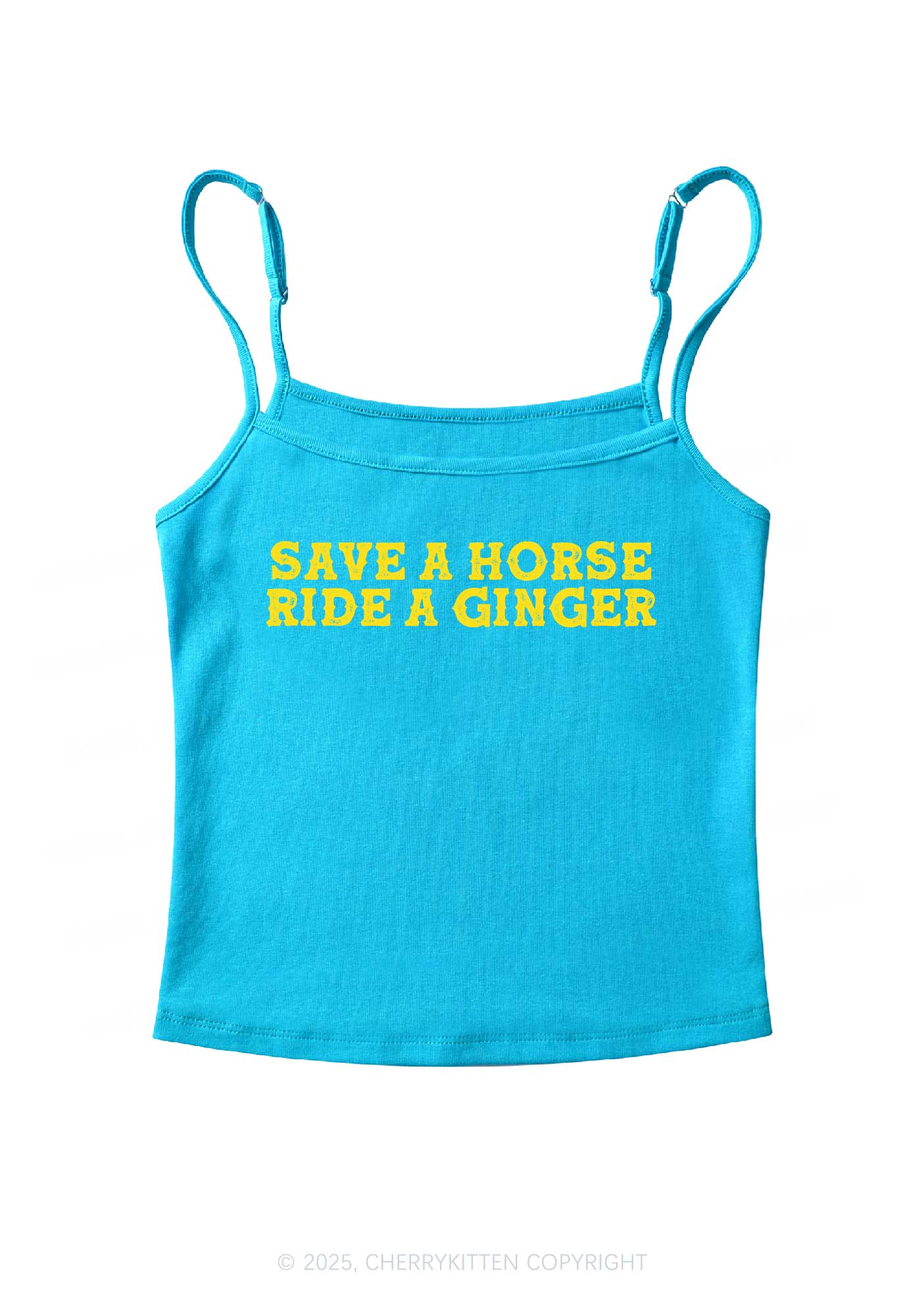 Ride A Ginger Y2K Spaghetti Strap Cami Cherrykitten