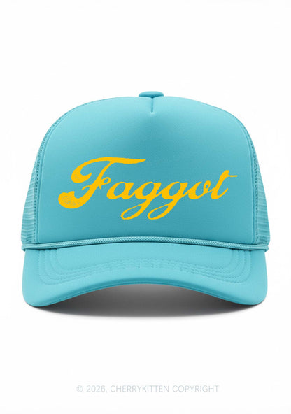 Faggot Art Pride Y2K Trucker Hat Cherrykitten