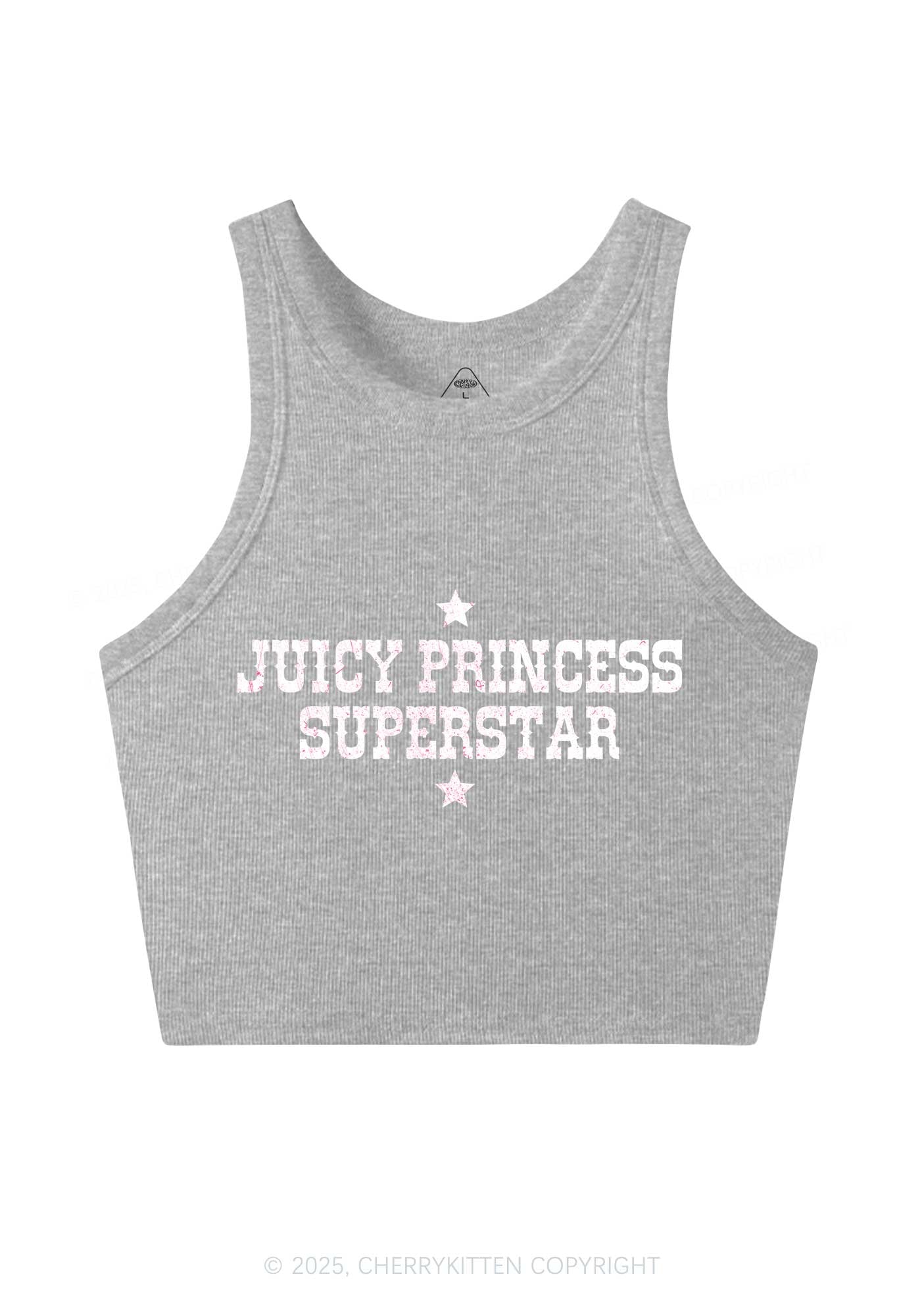 Juicy Princess Superstar Y2K Crop Tank Top Cherrykitten