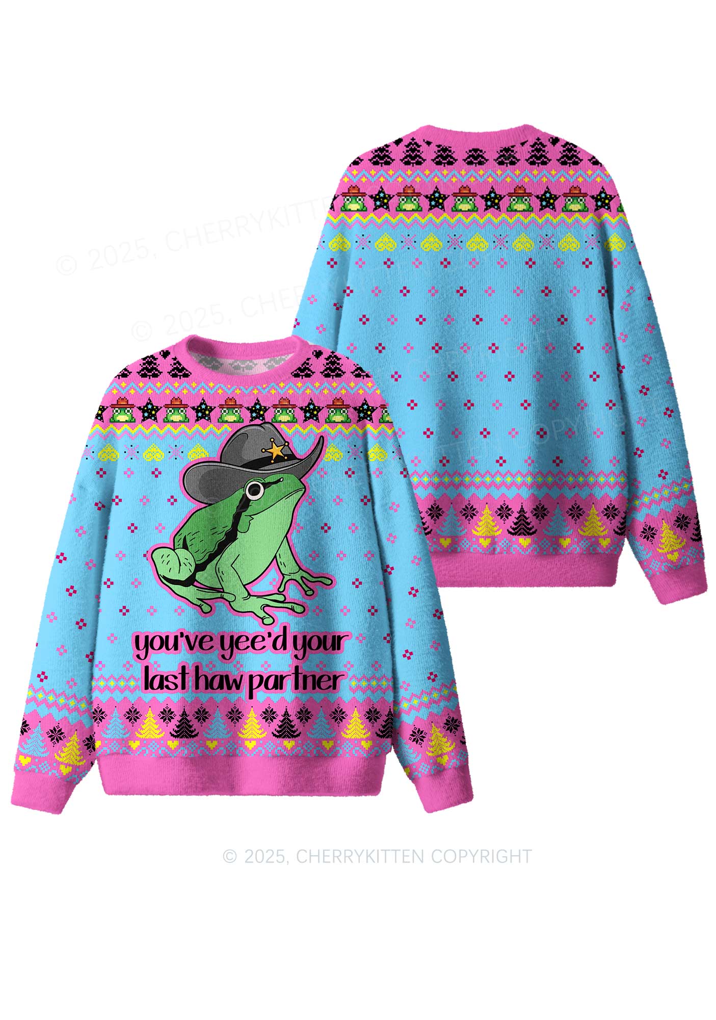 Your Last Partner Y2K Christmas Knit Sweatshirt Cherrykitten