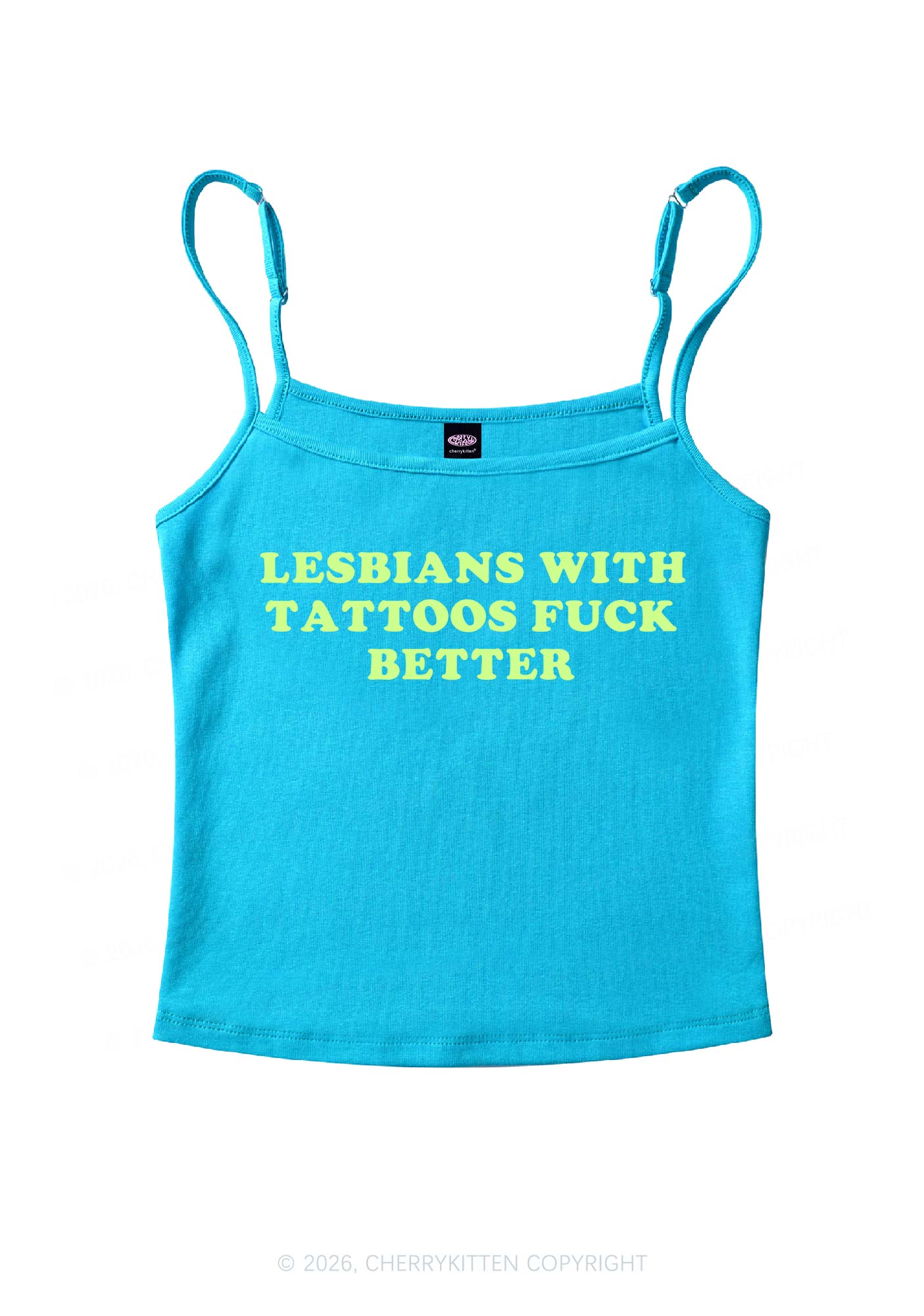 Lesbians With Tattoos Pride Y2K Spaghetti Strap Cami Cherrykitten