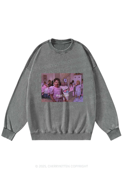 Boys Ugh Y2K Washed Sweatshirts Cherrykitten