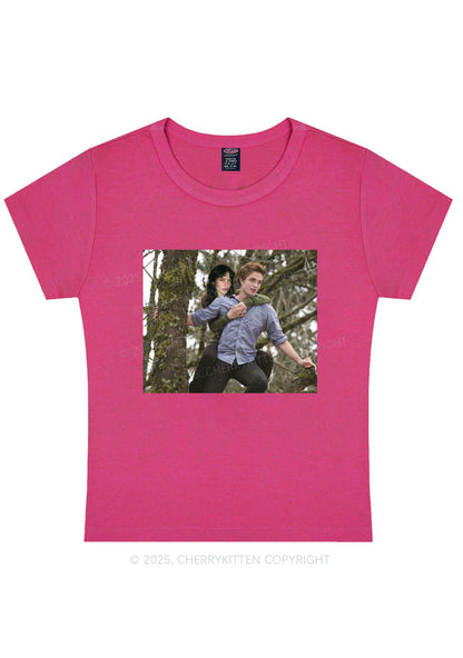 Custom Face Y2K Baby Tee Cherrykitten