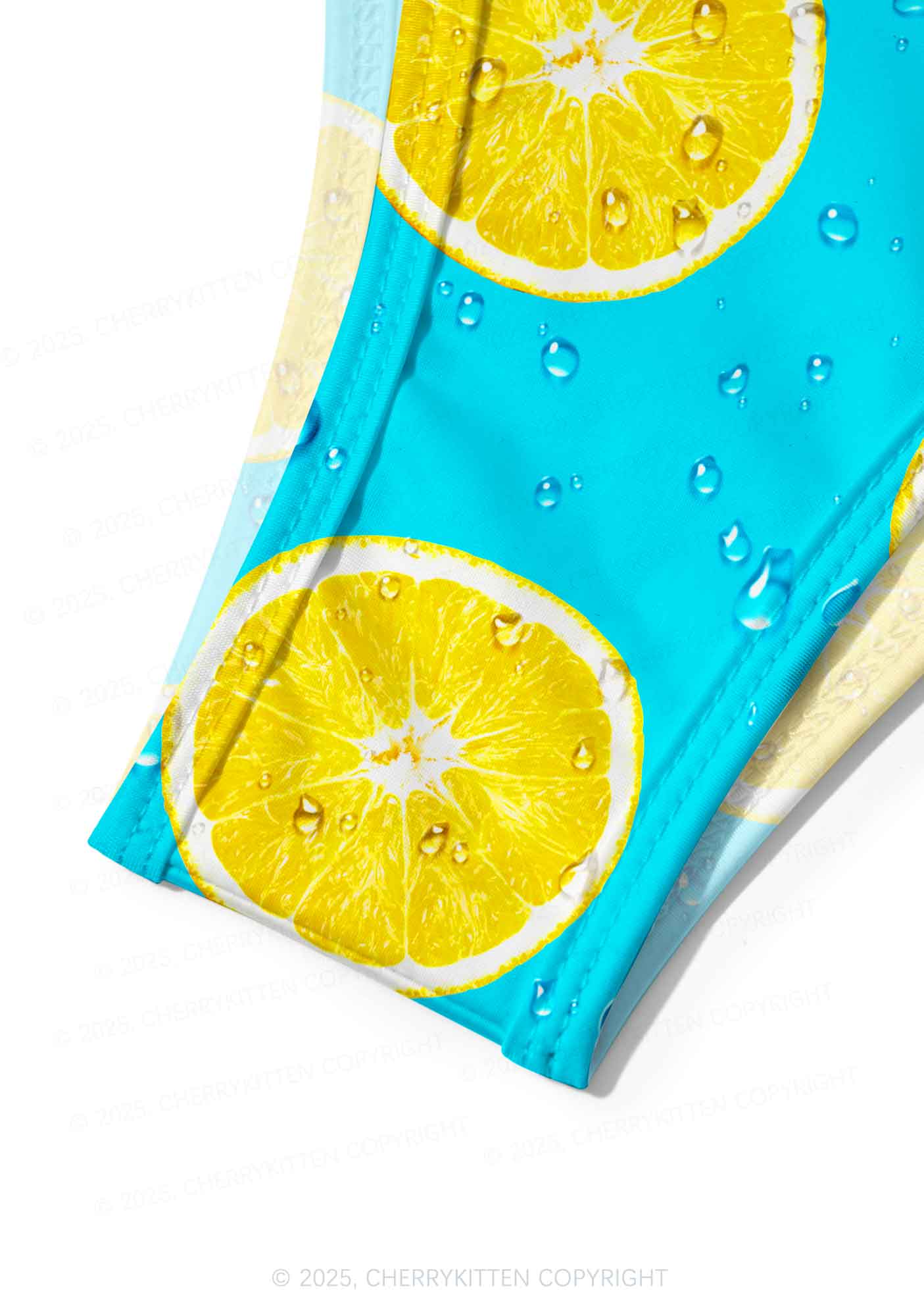 Yellow Lemon Y2K Print Bikini Set Cherrykitten