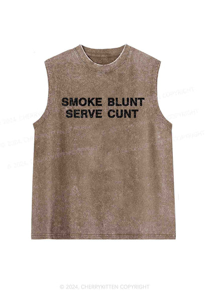 Smoke Blunt Y2K Washed Tank Cherrykitten