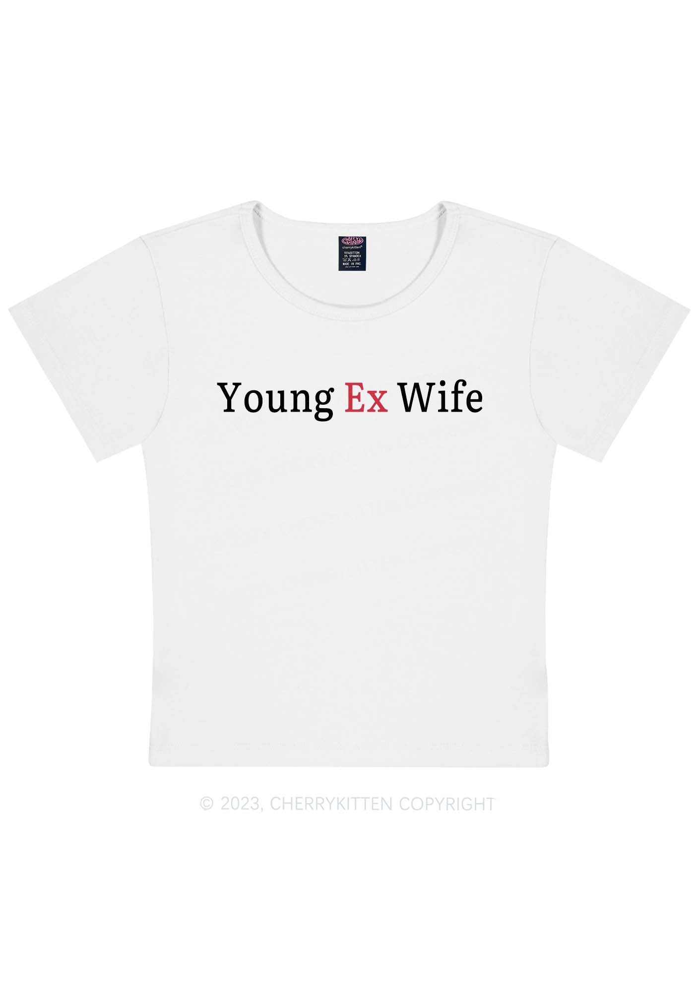 Curvy Young Ex Wife Y2K Baby Tee Cherrykitten