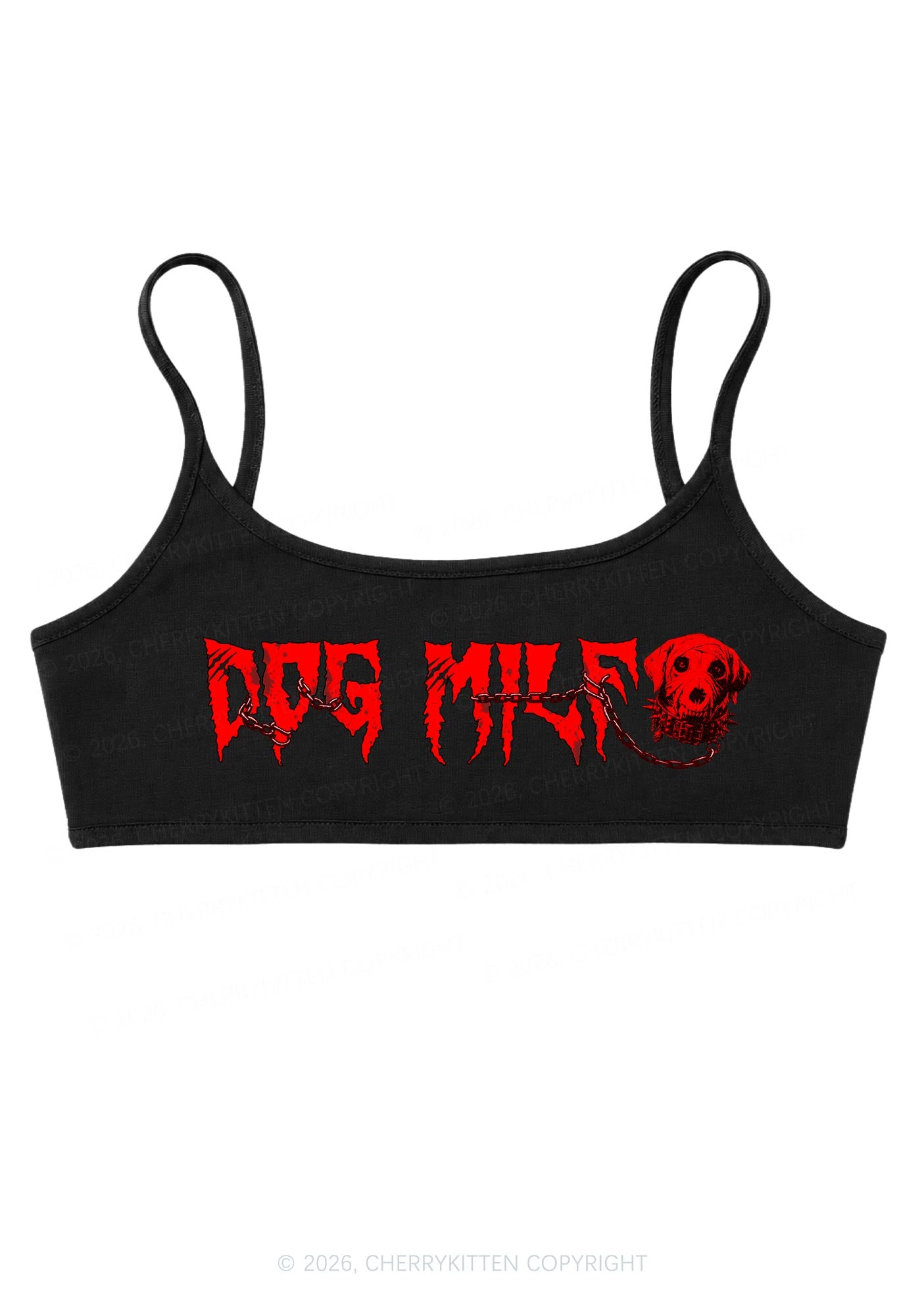 Halloween Bloody Chain Dog Mxxf Y2K Super Crop Cami Cherrykitten