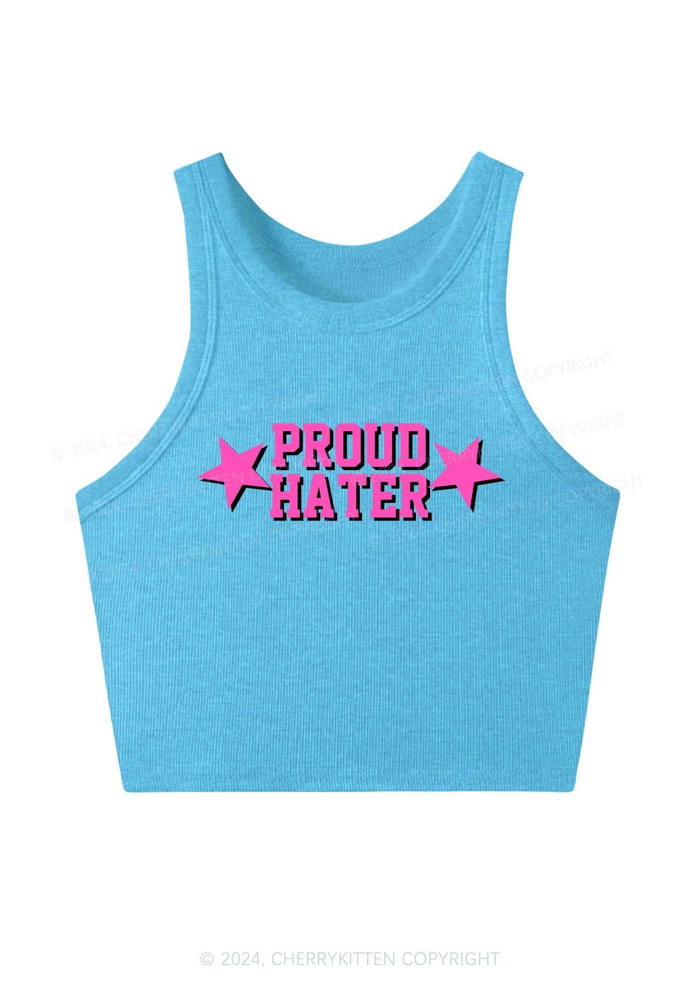 Proud Hater Y2K Crop Tank Top Cherrykitten
