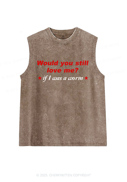 Would You Love Me Y2K Washed Muscle Tank Cherrykitten