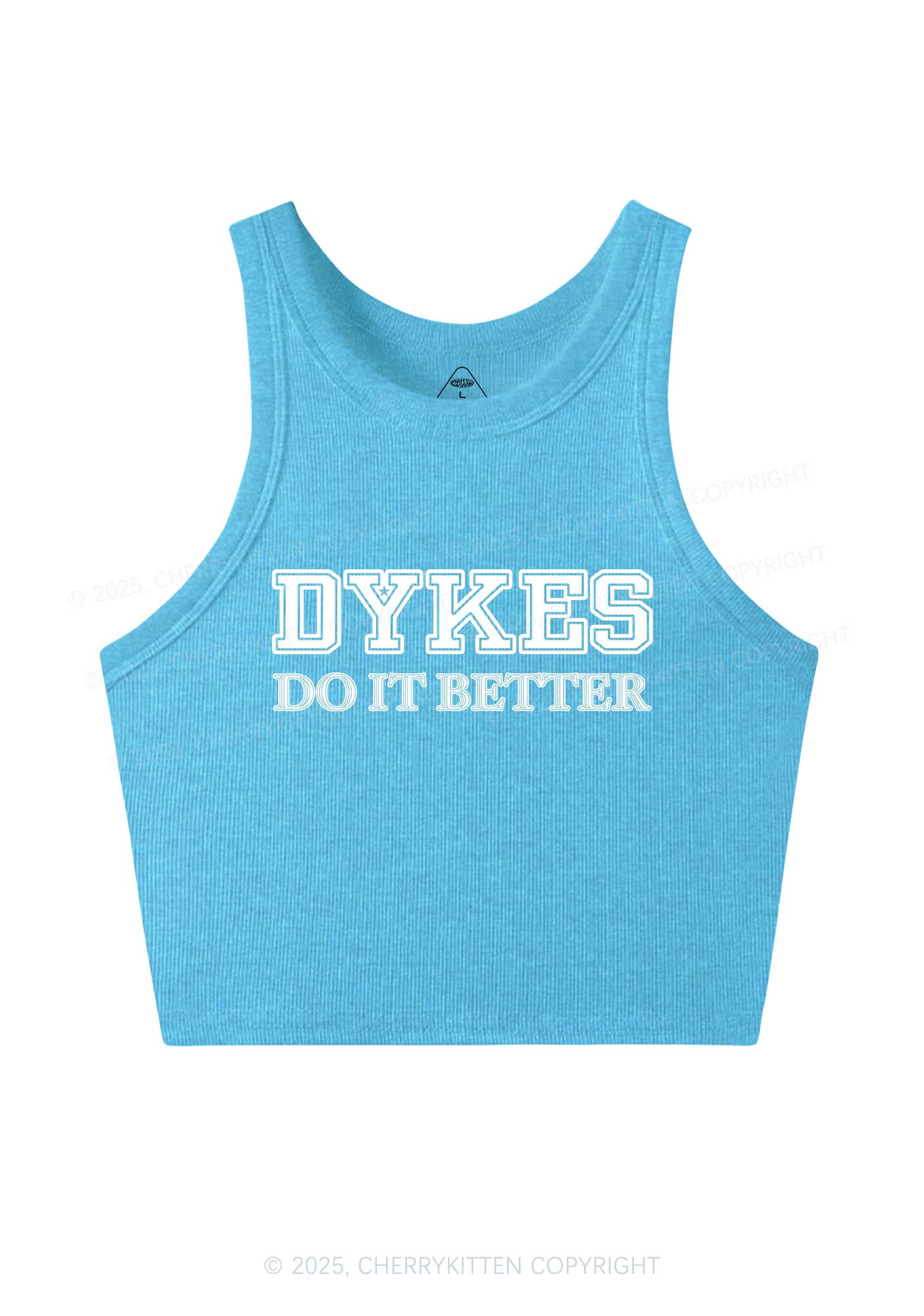 Dykes Do It Better Pride Y2K Crop Tank Top Cherrykitten