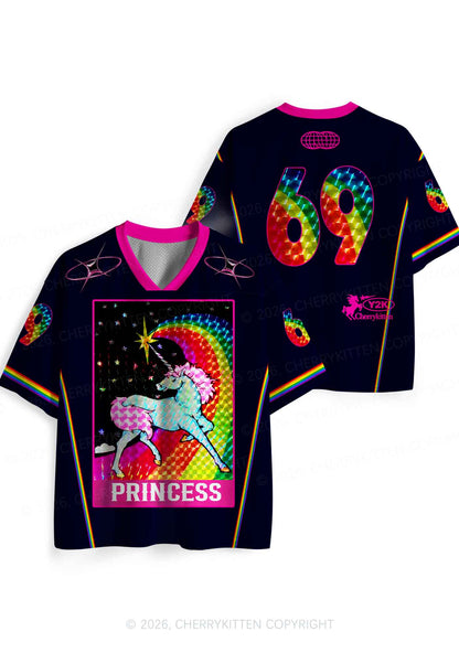 Princess Unicorn Rainbow Y2K Sport Jersey Shirts Cherrykitten