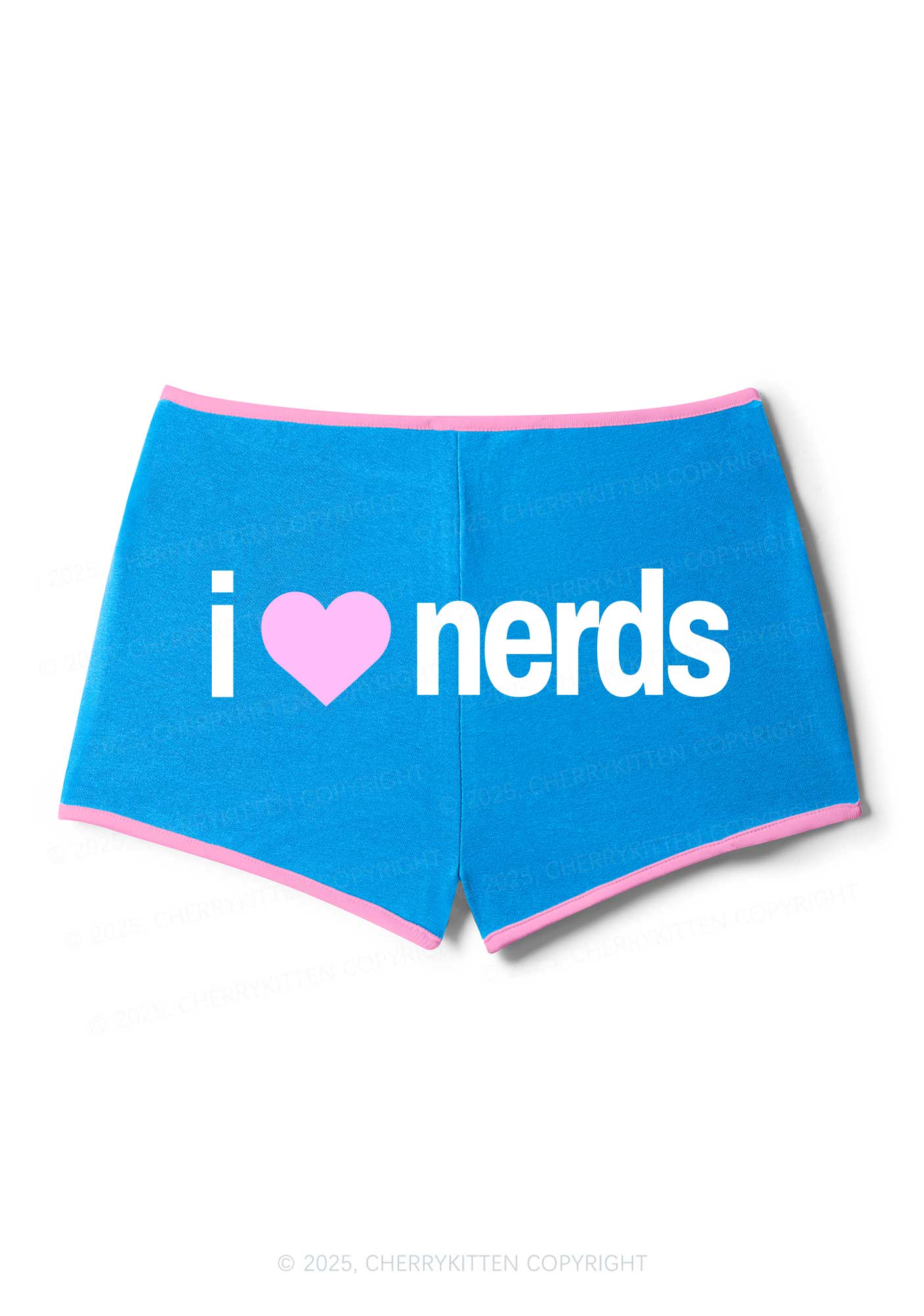 I Love Nerds Y2K Booty Shorts Cherrykitten