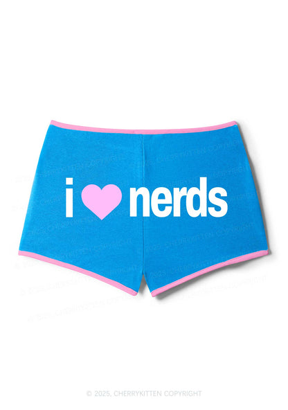 I Love Nerds Y2K Booty Shorts Cherrykitten