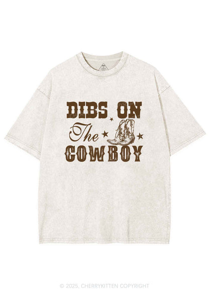 Dibs On The Cowboy Y2K Shirts Washed Tee Cherrykitten
