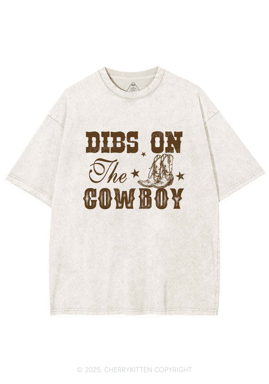 Dibs On The Cowboy Y2K Shirts Washed Tee Cherrykitten