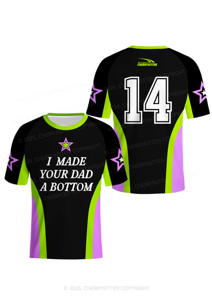 I Made Your Dad A Bottom Pride Y2K Football Jersey Shirts Cherrykitten