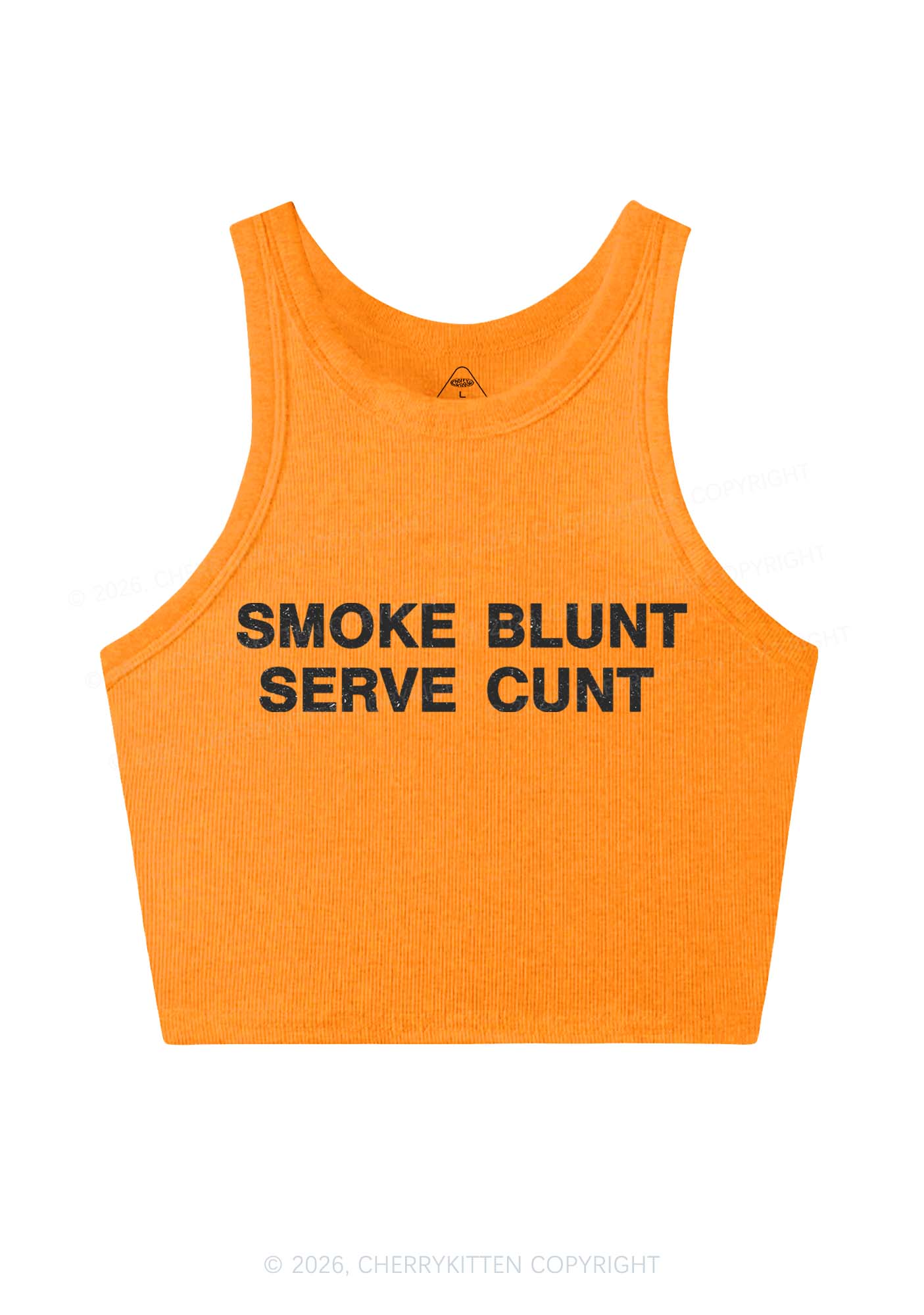 Smoke Blunt Y2K Crop Tank Top Cherrykitten
