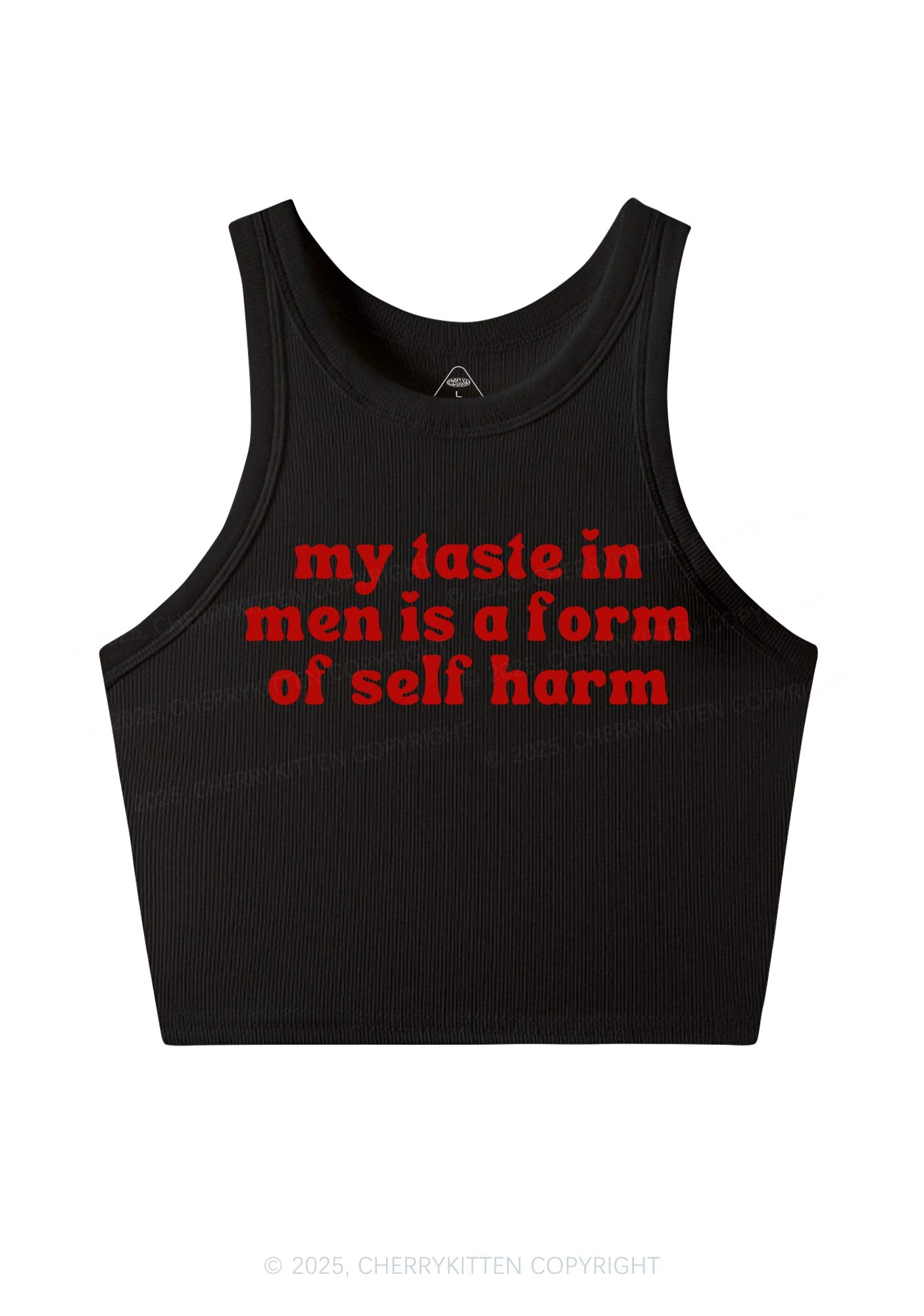 My Taste In Men Y2K Crop Tank Top Cherrykitten