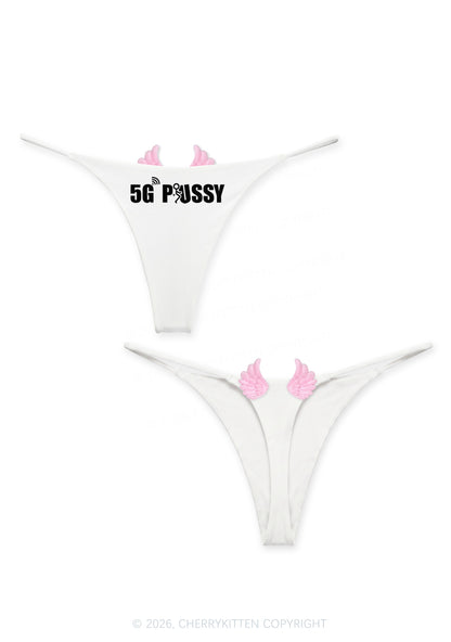 Puxxy Y2K Goth Angel Wings Bikini String Thong Cherrykitten