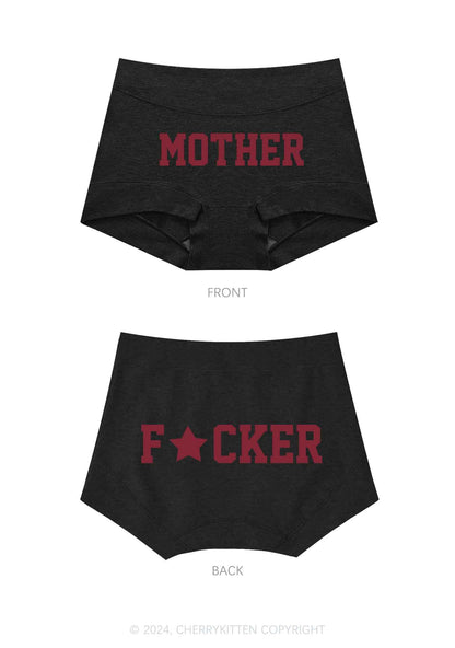 Motherfxcker Two Sides Y2K Mid Rise Waist Boyshort Cherrykitten