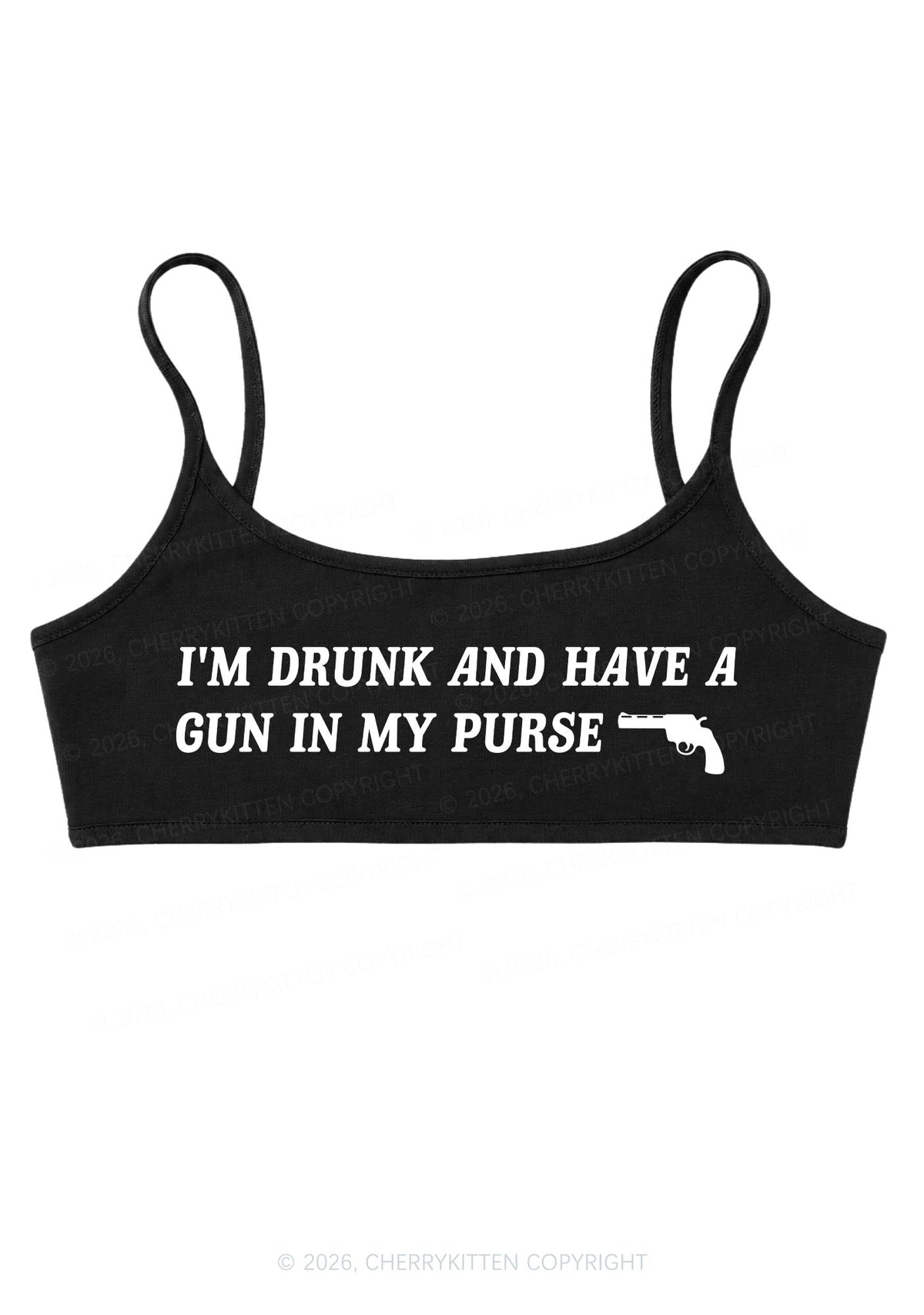 Im Drunk Y2K Super Crop Cami Cherrykitten