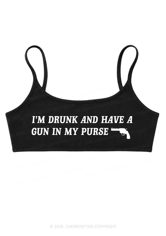 Im Drunk Y2K Super Crop Cami Cherrykitten