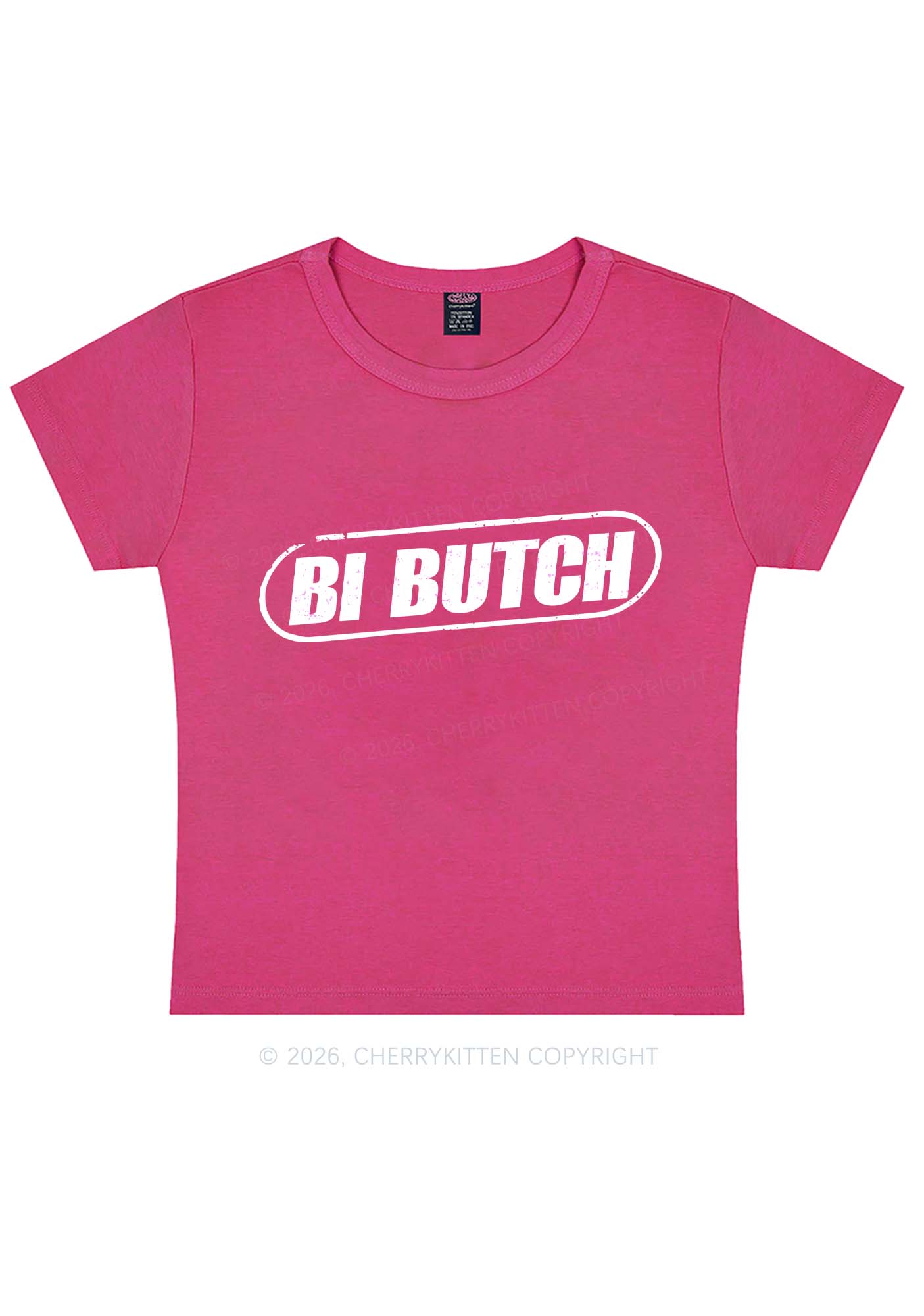 Bi Butch Pride Y2K Baby Tee Cherrykitten
