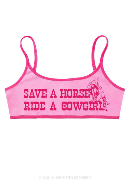 Ride Western Cowgirl Y2K Super Crop Cami Cherrykitten