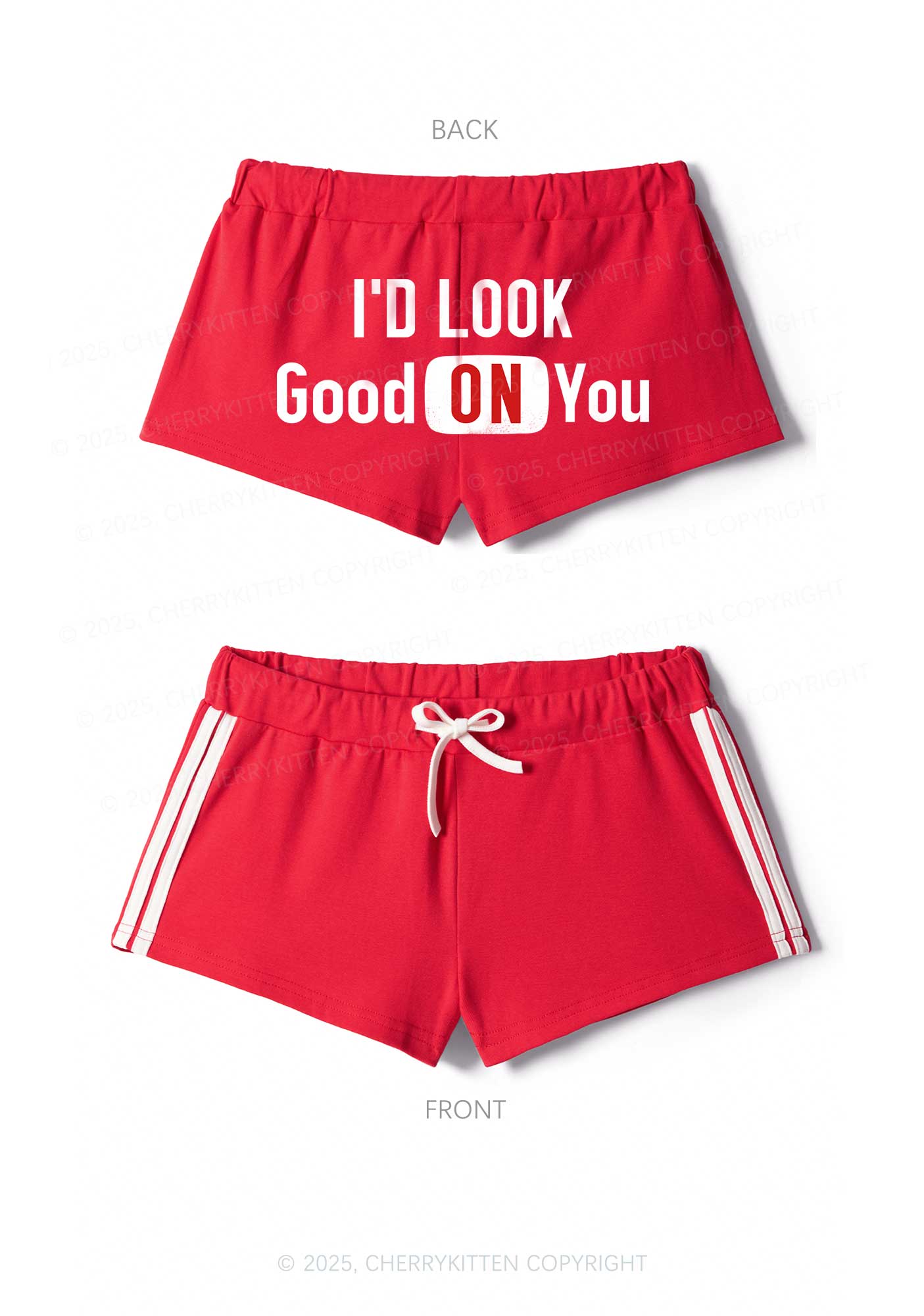 Good On You Y2K Drawstring Mini Shorts Cherrykitten