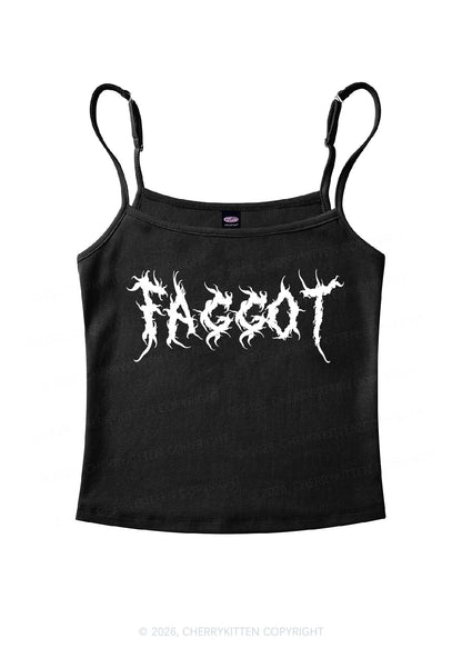 Punk Faggot Pride Y2K Spaghetti Strap Cami Cherrykitten