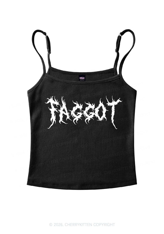 Punk Faggot Pride Y2K Spaghetti Strap Cami Cherrykitten
