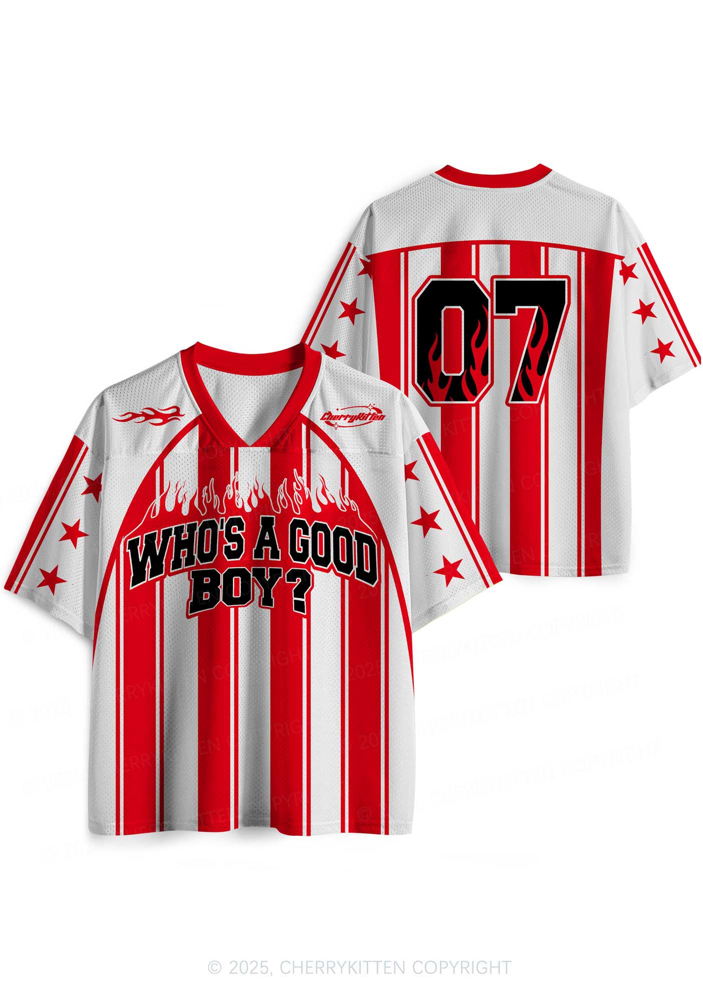 Custom Who Is Good Boy Y2K Sport Jersey Shirts Cherrykitten